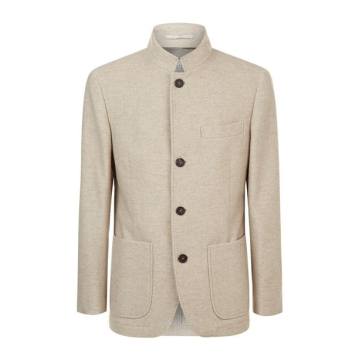 Stand Collar Cashmere Coat