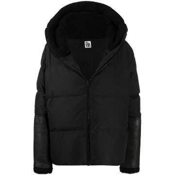 contrast panel detail padded jacket