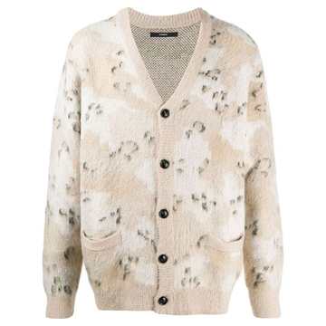 abstract animal print cardigan