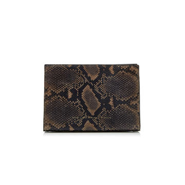 Mini Python-Effect Leather Tote Bag