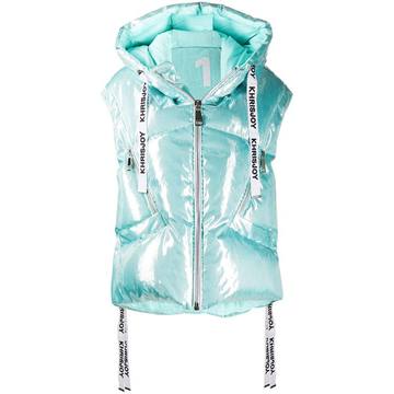 hooded padded gilet