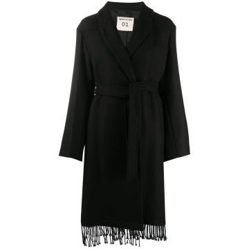 fringe hem coat