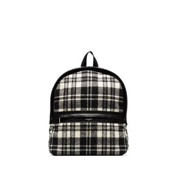 Camp check-pattern backpack