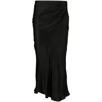 Maelia satin midi skirt