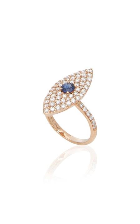 18K Gold, Diamond and Sapphire Ring展示图