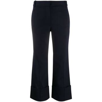 cropped wool trousers