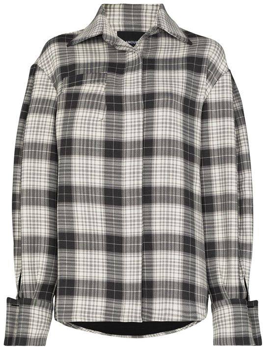 oversized check shirt展示图