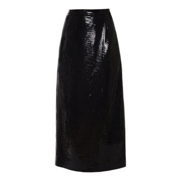 High-Waisted Black Disco Skirt