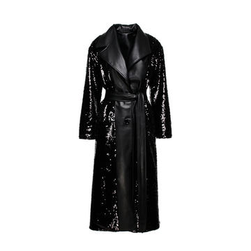 Faux Leather Reversible Trench