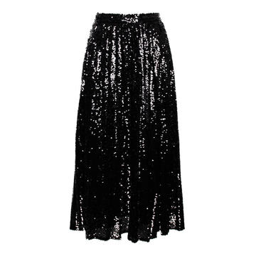 Sequin Pleated Skirt