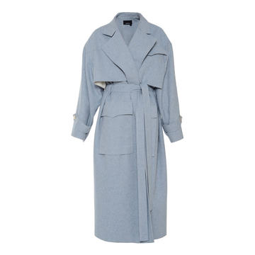 Oversized Tweed Trench Coat