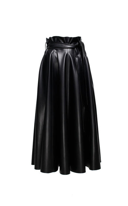 Faux Leather Maxi Skirt展示图