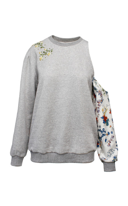 Multicolor Flower Print Sweatshirt展示图