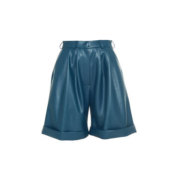 Vegan Leather High Waist Shorts