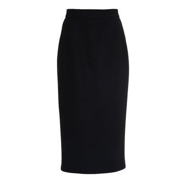 High Waist Wool Pencil  Skirt