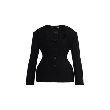 Black Wool Bar Jacket