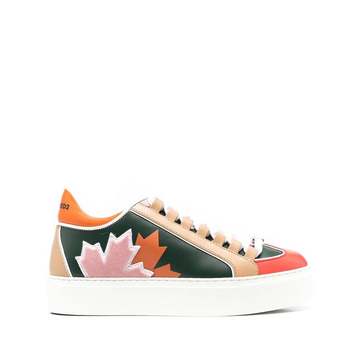 colour-block leather sneakers