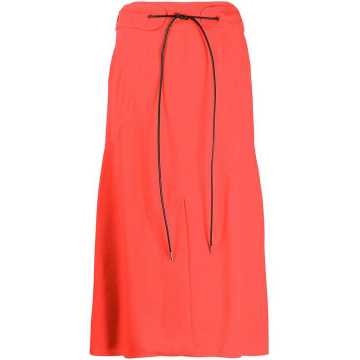 tied-waist A-line skirt
