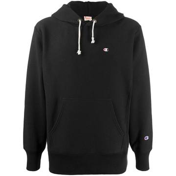 embroidered logo hoodie