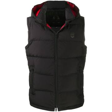 padded zip-up down gilet