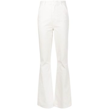 high-waist flared jeans