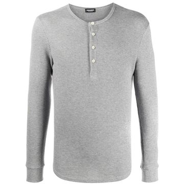 collarless polo shirt