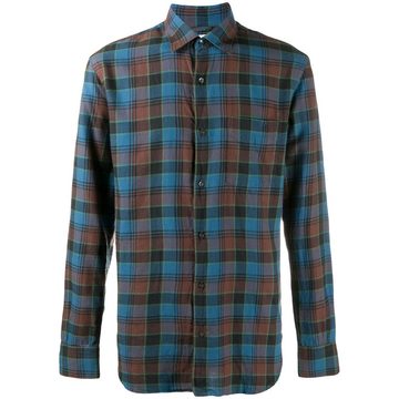 long-sleeve plaid shirt