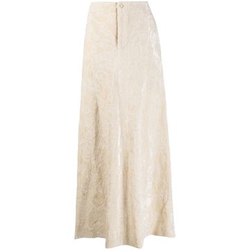 jacquard midi skirt