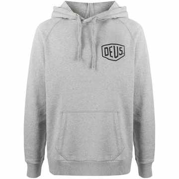 logo print hooded sweatshirt