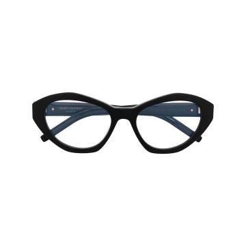 oval-frame glasses