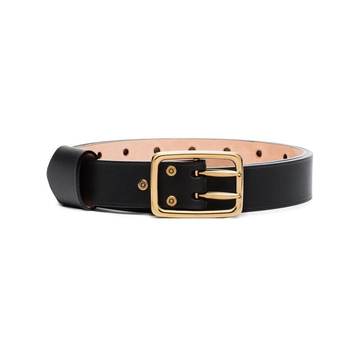 Black Franckie Thin Leather Belt