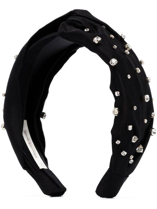 Lilian crystal-embellished knot headband展示图