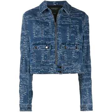 all-over logo print jacket