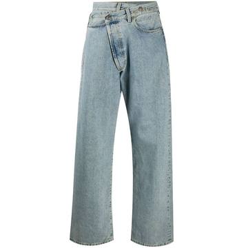 R13 - Woman - WIDE LEG CROSSOVER JEAN