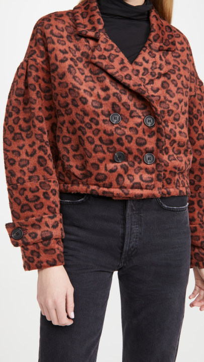 Wow Moment Leopard Brushed Jacket展示图