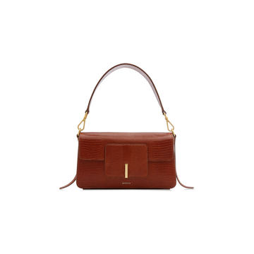 Georgia Lizard-Effect Leather Shoulder Bag