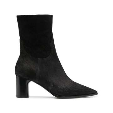 block heel pointed-toe boots