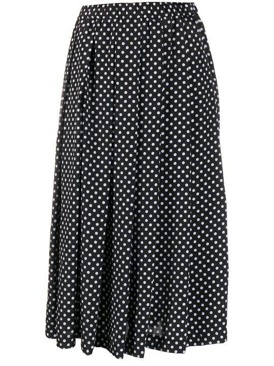 pleated polka dot skirt展示图