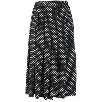 pleated polka dot skirt