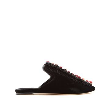 Cartellate velvet slipper shoes