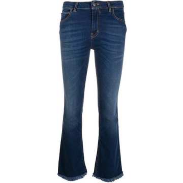 mid-rise cropped jeans