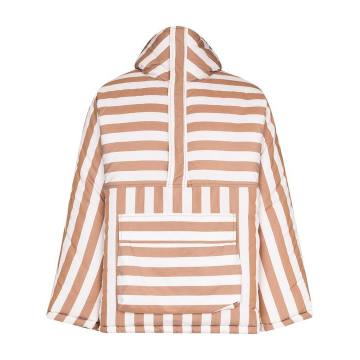 stripe-print padded jacket