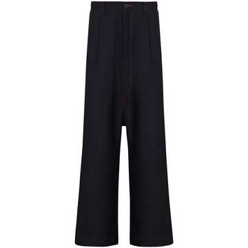 dropped-crotch wide-leg trousers