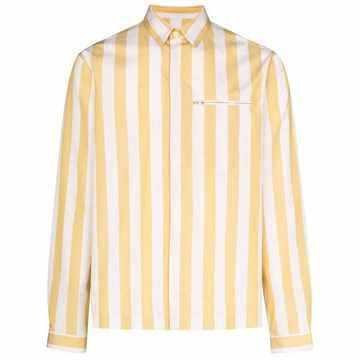 vertical-stripe long-sleeve shirt