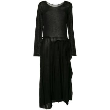 asymmetric pleated dress