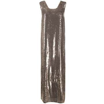 sequin sleeveless gown