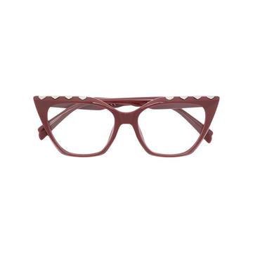 red cat-eye sunglasses