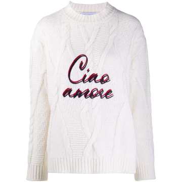 ciao amore cable-knit jumper