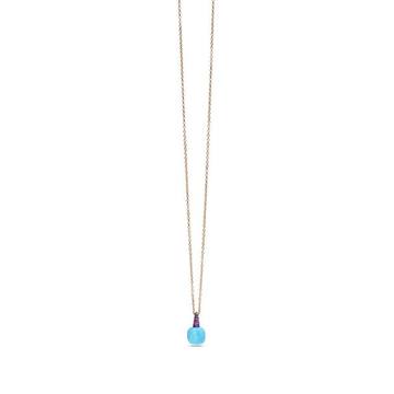 Turquoise Rose Gold Capri Pendant