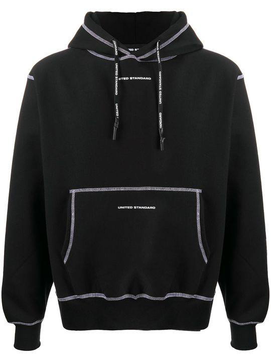 contrast-stitching hoodie展示图